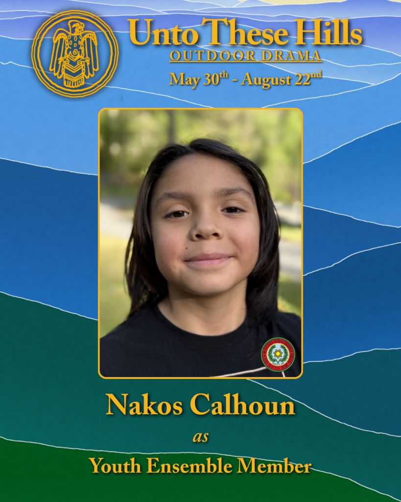 Unto These Hills youth actor, Nakos Calhoun