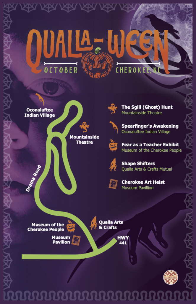 map for Qualla-Ween in the Cultural District